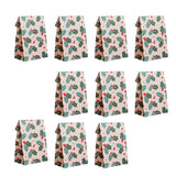 Maxbell 10x Christmas Gift Bag Presents Bag for Home Decoration Party Decor Supplies Green and white