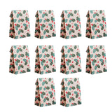 Maxbell 10x Christmas Gift Bag Presents Bag for Home Decoration Party Decor Supplies Green and white