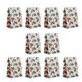 Maxbell 10x Christmas Gift Bag Presents Bag for Home Decoration Party Decor Supplies Green and white