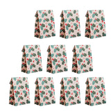 Maxbell 10x Christmas Gift Bag Presents Bag for Home Decoration Party Decor Supplies Green and white