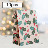 Maxbell 10x Christmas Gift Bag Presents Bag for Home Decoration Party Decor Supplies Green and white