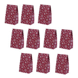 Maxbell 10x Christmas Gift Bag Presents Bag for Home Decoration Party Decor Supplies Red and white