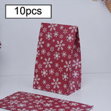 Maxbell 10x Christmas Gift Bag Presents Bag for Home Decoration Party Decor Supplies Red and white