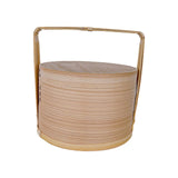 Maxbell Portable Bento Box Practical Wood Wooden Bento Box for Work Farmhouse School 15x15x20 cm Wooden