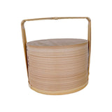 Maxbell Portable Bento Box Practical Wood Wooden Bento Box for Work Farmhouse School 15x15x20 cm Wooden