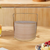 Maxbell Portable Bento Box Practical Wood Wooden Bento Box for Work Farmhouse School 15x15x20 cm Wooden