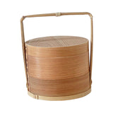 Maxbell Portable Bento Box Practical Wood Wooden Bento Box for Work Farmhouse School 18x18x20 cm Wooden