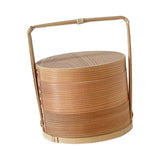 Maxbell Portable Bento Box Practical Wood Wooden Bento Box for Work Farmhouse School 18x18x20 cm Wooden