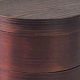 Maxbell Portable Bento Box Practical Wood Wooden Bento Box for Work Farmhouse School 18x18x20 cm Dark brown
