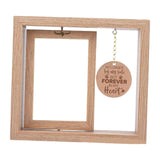 Dog Cat Memorial Picture Frame Wood Rotating Tabletop Decor Dog Photo Frame