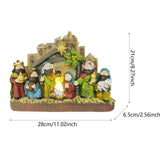 Maxbell Nativity Scene Figurine Decorative Religious Craftwork for Home Car Tabletop