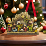 Maxbell Nativity Scene Figurine Decorative Religious Craftwork for Home Car Tabletop