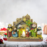 Maxbell Nativity Scene Figurine Decorative Religious Craftwork for Home Car Tabletop