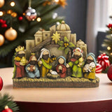 Maxbell Nativity Scene Figurine Decorative Religious Craftwork for Home Car Tabletop