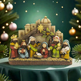 Maxbell Nativity Scene Figurine Decorative Religious Craftwork for Home Car Tabletop