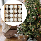 Maxbell 16Pcs Christmas Balls Crafts DIY Baubles for Christmas Gifts Festive Wedding white