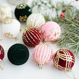 Maxbell 16Pcs Christmas Balls Crafts DIY Baubles for Christmas Gifts Festive Wedding white