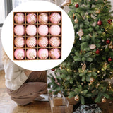 Maxbell 16Pcs Christmas Balls Crafts DIY Baubles for Christmas Gifts Festive Wedding pink