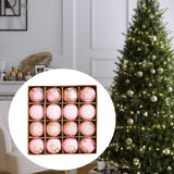 Maxbell 16Pcs Christmas Balls Crafts DIY Baubles for Christmas Gifts Festive Wedding pink