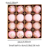 Maxbell 16Pcs Christmas Balls Crafts DIY Baubles for Christmas Gifts Festive Wedding pink