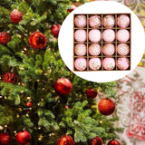 Maxbell 16Pcs Christmas Balls Crafts DIY Baubles for Christmas Gifts Festive Wedding pink