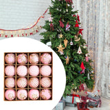 Maxbell 16Pcs Christmas Balls Crafts DIY Baubles for Christmas Gifts Festive Wedding pink
