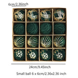 Maxbell 16Pcs Christmas Balls Crafts DIY Baubles for Christmas Gifts Festive Wedding dark green