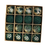 Maxbell 16Pcs Christmas Balls Crafts DIY Baubles for Christmas Gifts Festive Wedding dark green