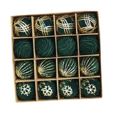 Maxbell 16Pcs Christmas Balls Crafts DIY Baubles for Christmas Gifts Festive Wedding dark green