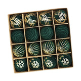 Maxbell 16Pcs Christmas Balls Crafts DIY Baubles for Christmas Gifts Festive Wedding dark green