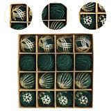 Maxbell 16Pcs Christmas Balls Crafts DIY Baubles for Christmas Gifts Festive Wedding dark green