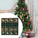 Maxbell 16Pcs Christmas Balls Crafts DIY Baubles for Christmas Gifts Festive Wedding dark green