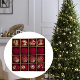 Maxbell 16Pcs Christmas Balls Crafts DIY Baubles for Christmas Gifts Festive Wedding red