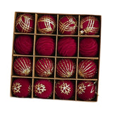 Maxbell 16Pcs Christmas Balls Crafts DIY Baubles for Christmas Gifts Festive Wedding red