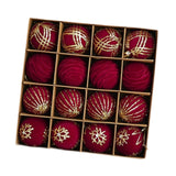 Maxbell 16Pcs Christmas Balls Crafts DIY Baubles for Christmas Gifts Festive Wedding red