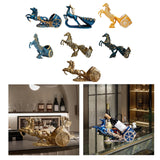 Maxbell Wine Bottle Holder Animal Figurine Bottle Rest Statue for Bar Countertop Decor Gold