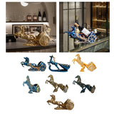 Maxbell Wine Bottle Holder Animal Figurine Bottle Rest Statue for Bar Countertop Decor Gold