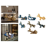 Maxbell Wine Bottle Holder Animal Figurine Bottle Rest Statue for Bar Countertop Decor Gold