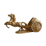 Maxbell Wine Bottle Holder Animal Figurine Bottle Rest Statue for Bar Countertop Decor Gold
