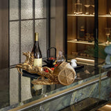 Maxbell Wine Bottle Holder Animal Figurine Bottle Rest Statue for Bar Countertop Decor Gold