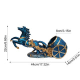 Maxbell Wine Bottle Holder Animal Figurine Bottle Rest Statue for Bar Countertop Decor Dark Blue