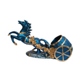 Maxbell Wine Bottle Holder Animal Figurine Bottle Rest Statue for Bar Countertop Decor Dark Blue