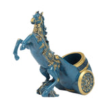 Maxbell Wine Bottle Holder Animal Figurine Bottle Rest Statue for Bar Countertop Decor Horse Blue