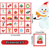 Maxbell Christmas Party Paper Bingo Cards Group Game for Colleagues Kids Family