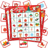 Maxbell Christmas Party Paper Bingo Cards Group Game for Colleagues Kids Family