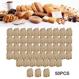 Maxbell 50x Christmas Kraft Paper Bags Cookie Gift Bags for Festival Christmas Party