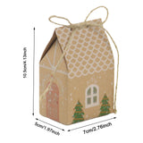 Maxbell 50x Christmas Kraft Paper Bags Cookie Gift Bags for Festival Christmas Party