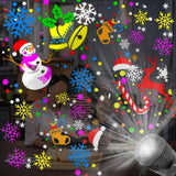 Maxbell Christmas Projector Light Colorful Snowflake Projector Light for Home Winter