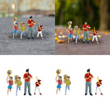 Maxbell 1/64 Miniature People Figures for Micro Landscapes Photography Props Diorama 4 pieces