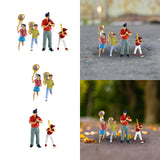Maxbell 1/64 Miniature People Figures for Micro Landscapes Photography Props Diorama 4 pieces